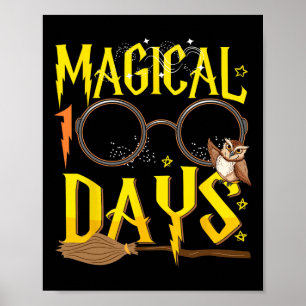 Poster 100 Dias Mágicos De Professores Alunos Crianças B