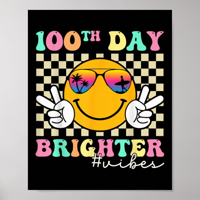 Poster 100 Dias Mais Brilhante Sorriso Face 100º Dia da E (Frente)