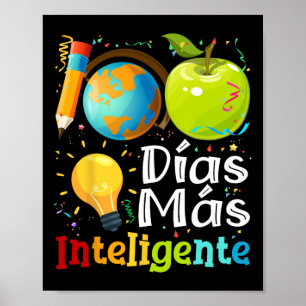 Poster 100 Dias Mais Inteligente Professor De Espanhol 10