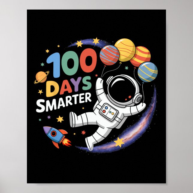 Poster 100 Dias Mais Inteligentes 100 Dias De Astronauta  (Frente)