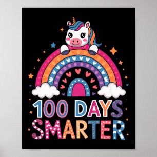 Poster 100 Dias Mais Inteligentes De Unicórnio Para A Cel