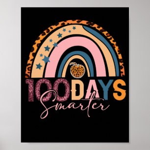 Poster 100 Dias Mais Inteligentes Feliz 100º Dia Do Arco-