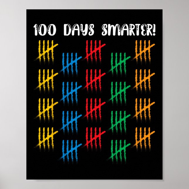 Poster 100 Dias Mais Inteligentes Meninas De Estudantes C (Frente)