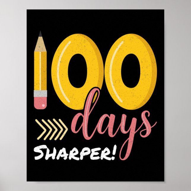 Poster 100 Dias Mais Nítidos 100º Dia De Professores (Frente)