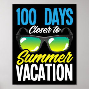 Poster 100 Dias Mais Perto Do Estudante De Férias De Verã