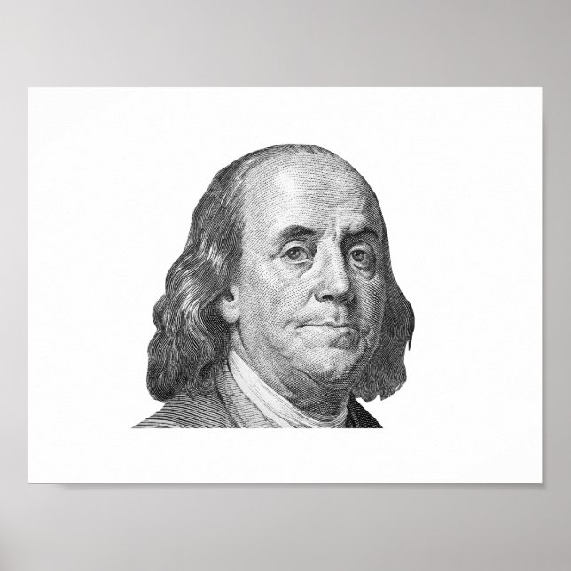 Poster 100 dólares, Benjamin Franklin (Frente)
