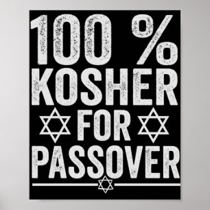 Poster 100% Kosher para o Pessegueiro de Passover Engraça