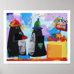 Póster 100 mitenes do pinguim