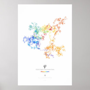 Poster 100k Digits of the Golden Ratio (light)