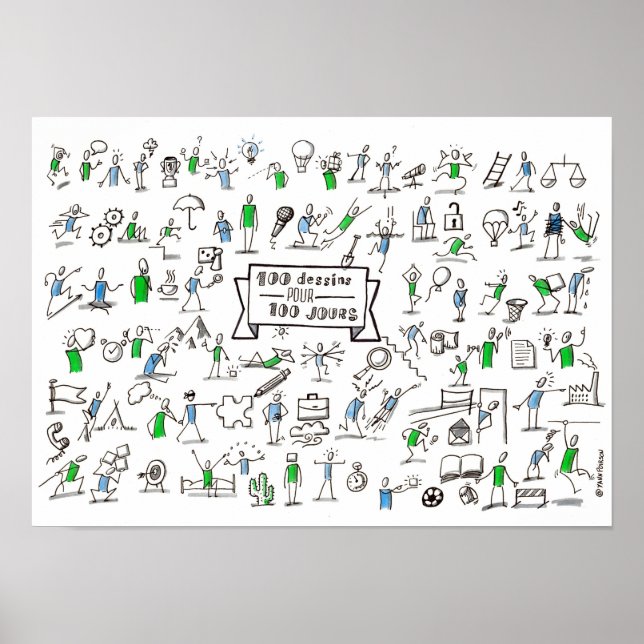 Poster 100Pictos (Frente)