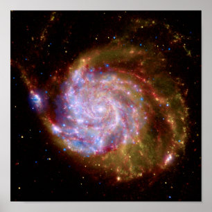 Póster 101 mais messier galáxia espiral - foto do