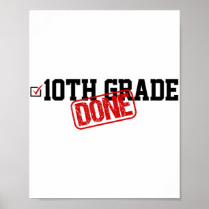 Poster 10.º ano concluído - último dia da escola Y