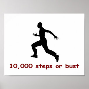 Póster 10.000 etapas ou busto