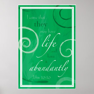 Poster 10:10 de John - vida abundante