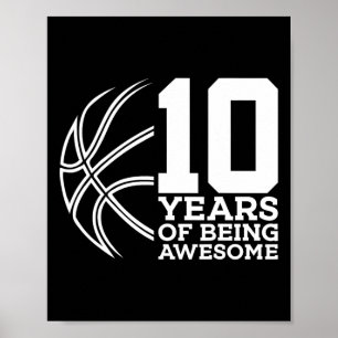 POSTER 10 ANOS DE SER INCRÍVEL BASQUETEBOL 10º ANIVERSÁRI