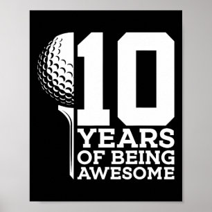 Poster 10 Anos De Ser Um Golfe Espantoso 10º Aniversário