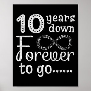 Poster 10 Anos Para Ir Mais Bonito 10º Casamento Anni