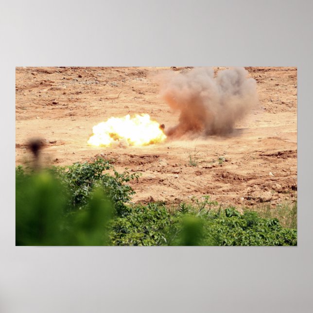 Póster 10 blocos de 2,5 kg de TNT (Frente)