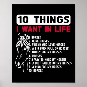 Poster 10 Coisas Engraçadas Que Quero Na Vida De Cavalos