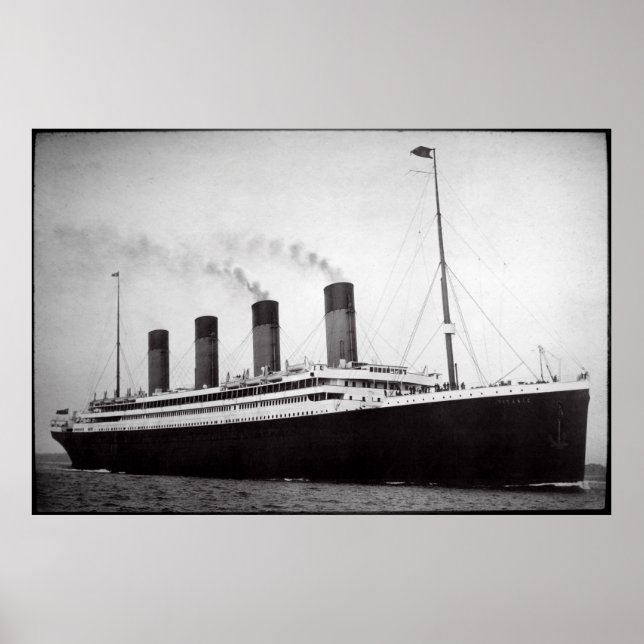 PÓSTER 10 DE ABRIL DE 1912 TITÂNIC DEPARTA DA SUUTHAMPTIO (Frente)