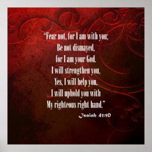 Poster 10 de Isaiah 41 do verso da bíblia