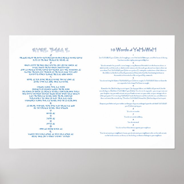 Póster 10 mandamentos (Frente)