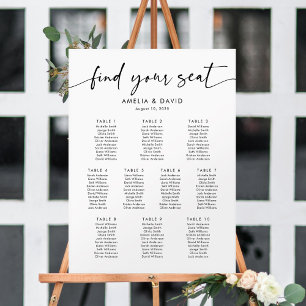 Poster 10 Mesa Encontre seu gráfico de assentos