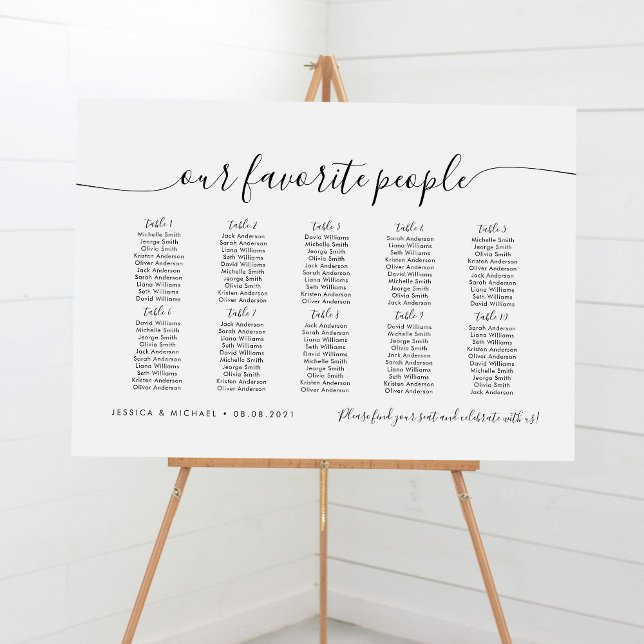 Poster 10 Mesa Modern Nosso Gráfico de Assentos Favoritos (Criador carregado)