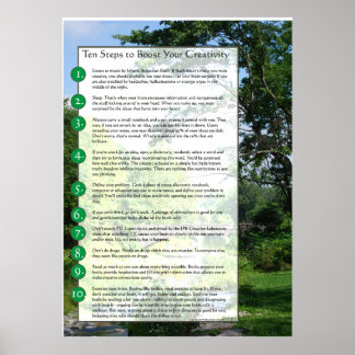 Póster 10 passos para aumentar a sua criatividade