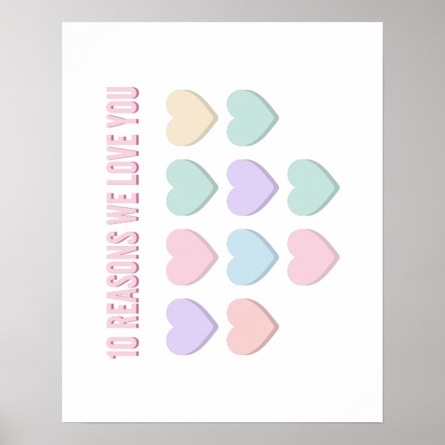 Poster 10 Razões Por Que Te Amo - Dons De 10º Aniversário (Frente)