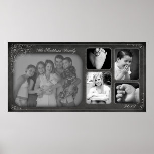 Poster 10" x20" 5 entalham o conselho de giz do montagem