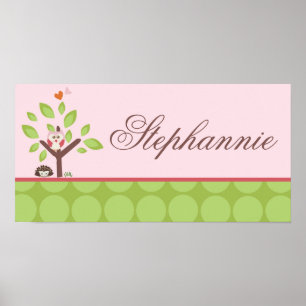 Poster 10x20 Nome Wall Art Love e Nature Girl Woodland