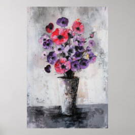 Poster 1136 Força E Calma De Um Minimalismo Floral - Hi