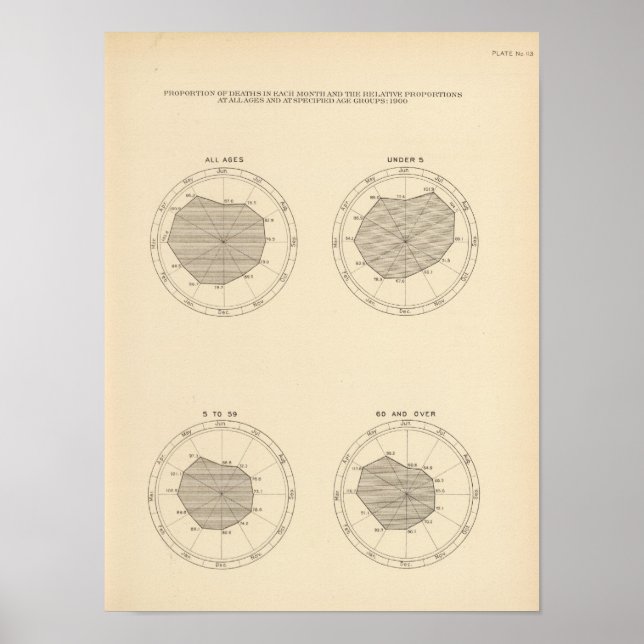 Póster 113 Mortes por mês 1900 (Frente)