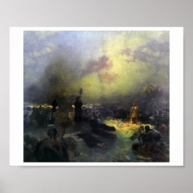 Poster #11 Após a Batalha de Vitkov Hill, Mucha (Frente)