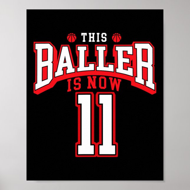 Poster 11 Birthday Bysketbyll Com Mais De 11 Anos (Frente)