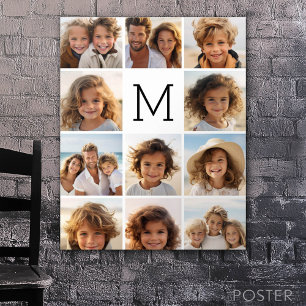 Poster 11 Colagem de Fotos - Grade Mínima com Texto