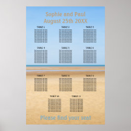 Poster 11 Gráfico de Assentos de Casamento em Praia da Me