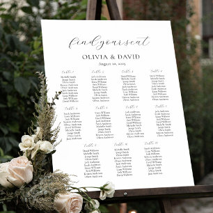 Poster 11 Mesa Simples Nosso Gráfico de Assentos de Pesso