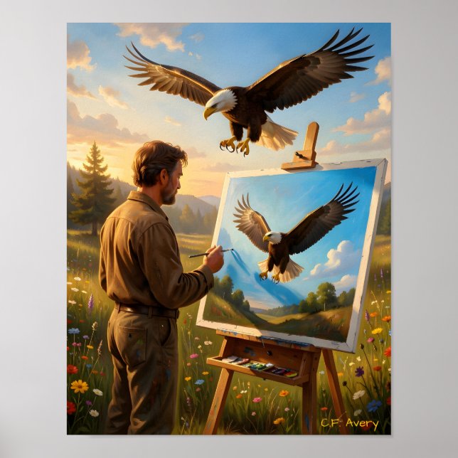 Poster 11 X 14 Downloadable The Artist Eagle (Frente)