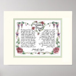 Póster 11 x 14 Oração de Casamento, Caligrafia de Anivers