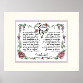 Póster 11 x 14 Oração de Casamento, Caligrafia de Anivers