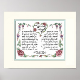 Póster 11 x 14 Oração de Casamento, Caligrafia de Anivers