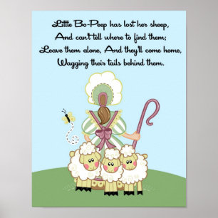 Poster 11x14 Pequena Bo Peep Shee Rhyme Rhyme Art