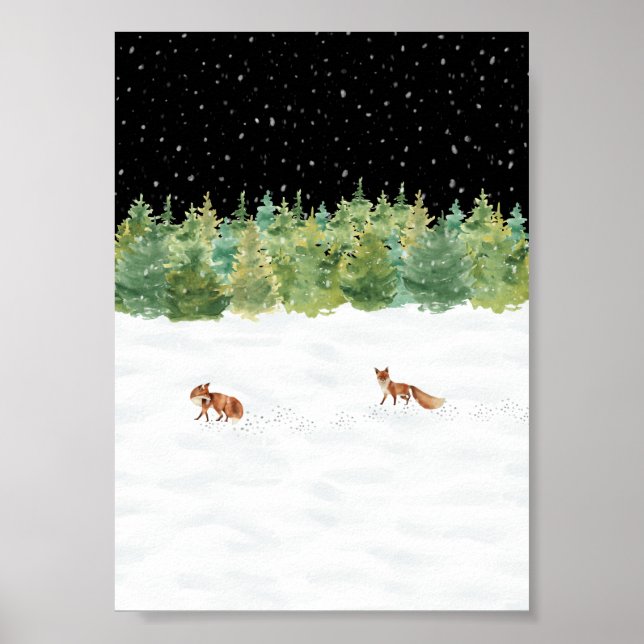 Poster (12,7 x 17,8 cm) - Cena de inverno (Frente)