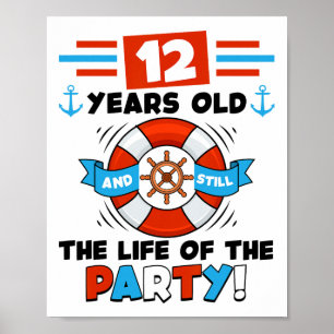 Poster 12 Anos de Idade 12º Aniversário de Crucero Festa