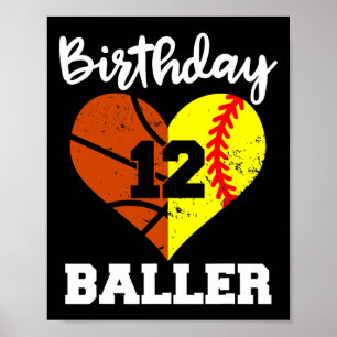 Poster 12 Birthday Byller Divertido 12 anos Softbyll Bysk