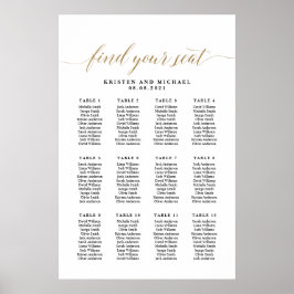 Poster 12 Convidados do Mesa 120 Encontre seu Gráfico de 