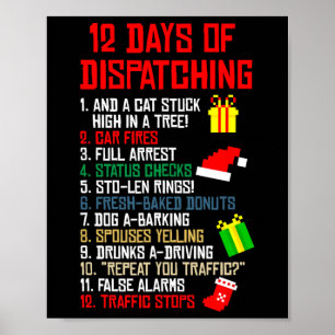 Poster 12 Dias De Despachamento Do Disp De Natal Do Pajam