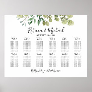 Poster 12 Gráfico de Assentos Convidados de Casamento Ver